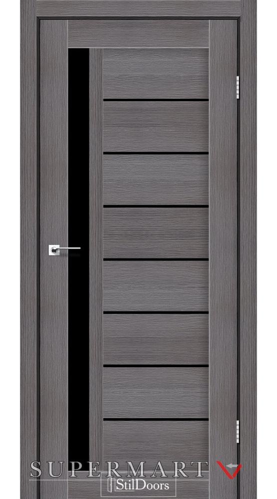 Двері StilDoors London дрім вуд скло чорне