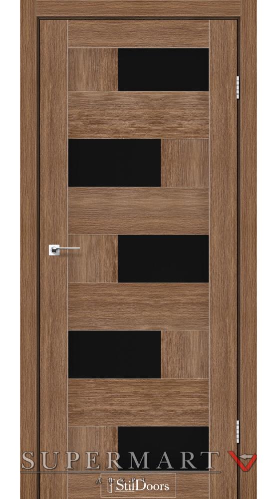 Двері StilDoors Nepal італійський горіх скло чорне
