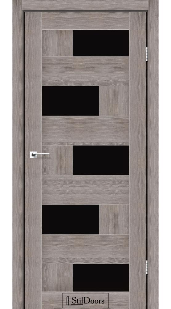 Двері StilDoors Nepal трюфель скло чорне