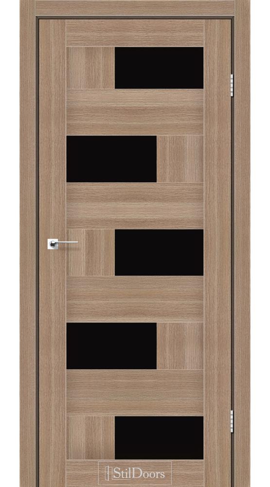 Двері StilDoors Nepal вільха класична скло чорне