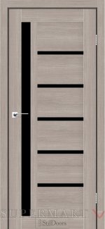 Двері StilDoors Nice капучіно скло чорне