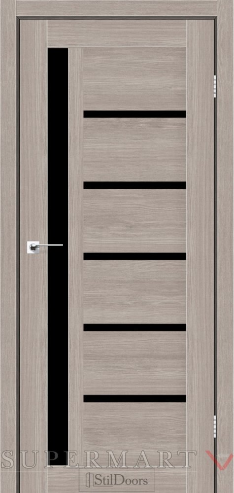 Двері StilDoors Nice капучіно скло чорне