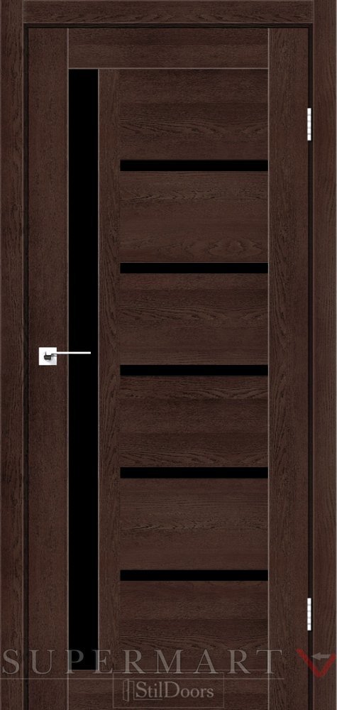 Двері StilDoors Nice клен французький скло чорне