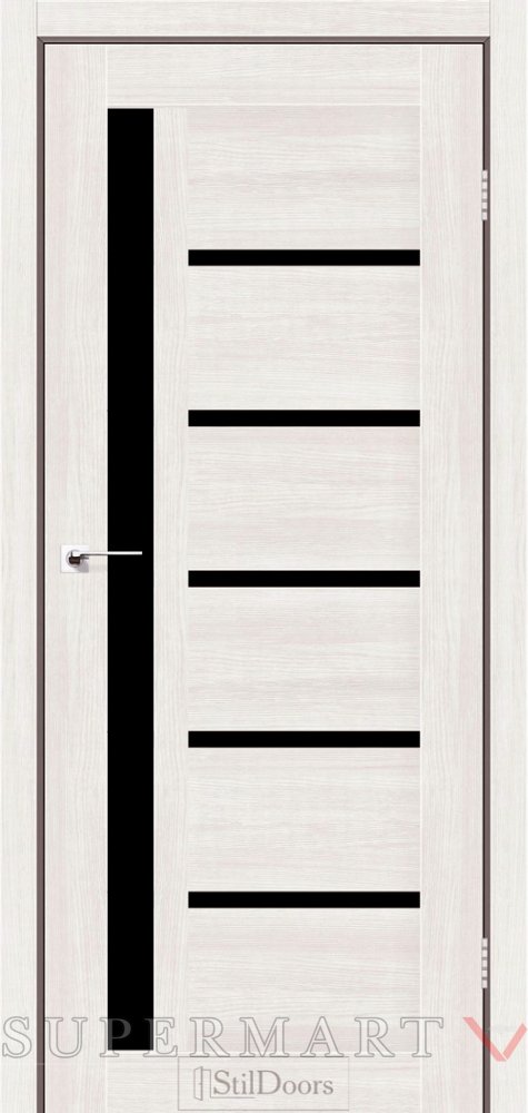 Двері StilDoors Nice меренга скло чорне