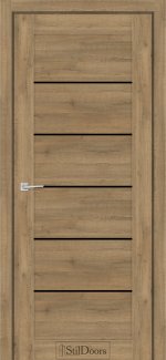 Двері StilDoors Salvero дуб крафт скло чорне
