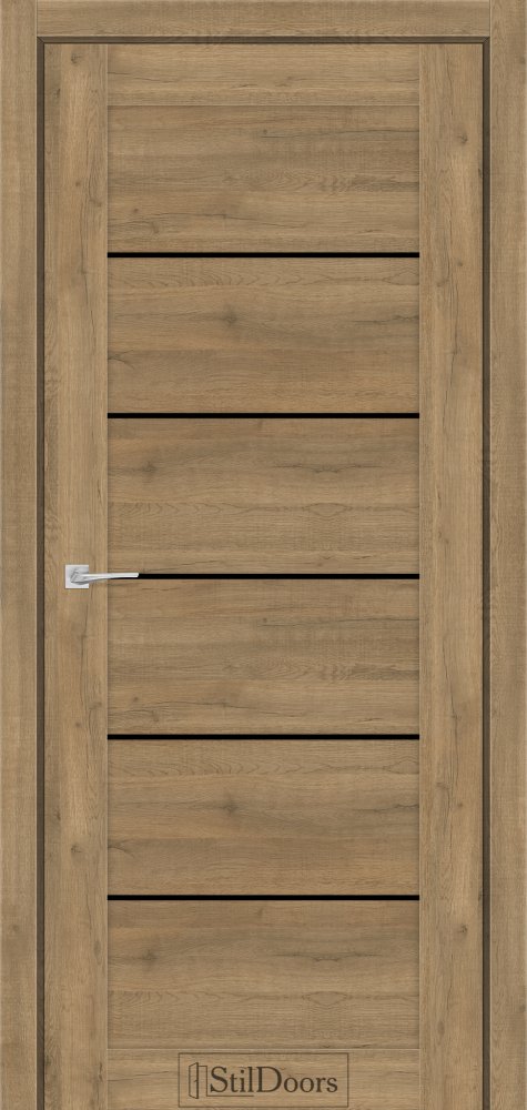 Двері StilDoors Salvero дуб крафт скло чорне