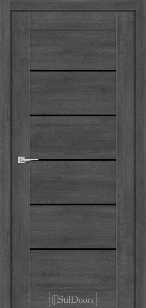 Двері StilDoors Salvero дуб смокі скло чорне
