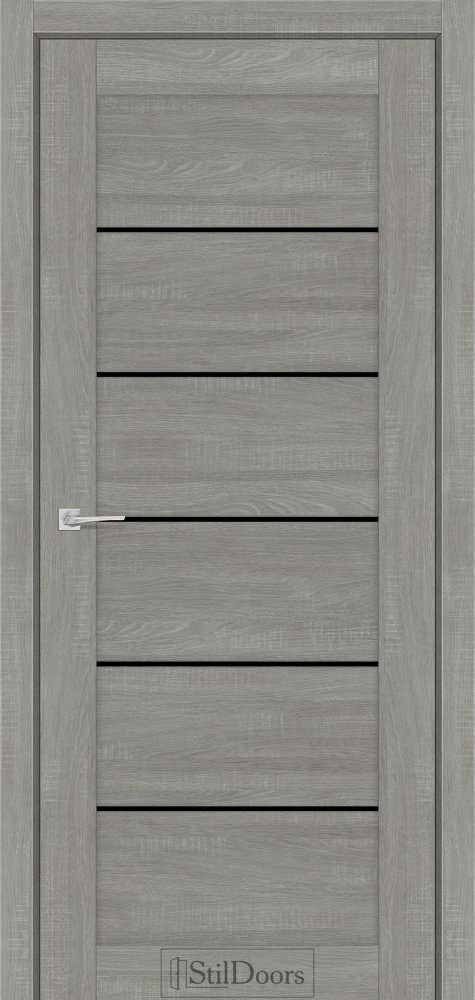 Двері StilDoors Salvero ясен нордік скло чорне