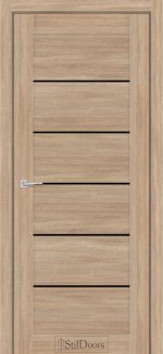 Двері StilDoors Salvero ясен пісочний скло чорне