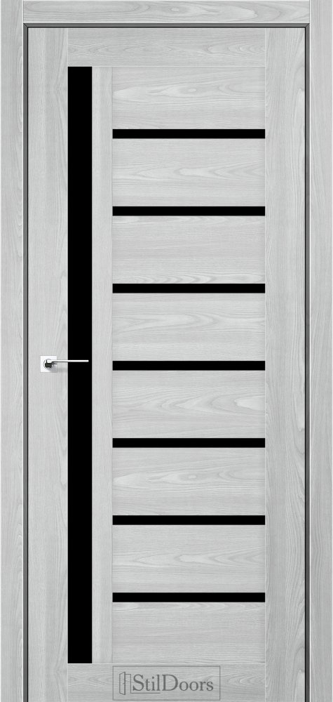 Двері StilDoors Terno флітвуд грей скло чорне