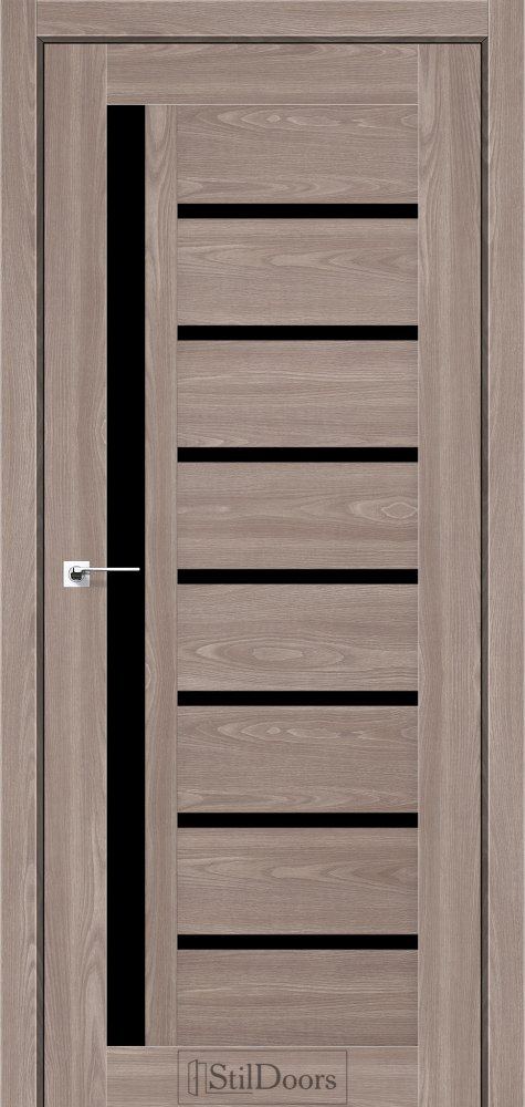 Двері StilDoors Terno флітвуд мокко скло чорне