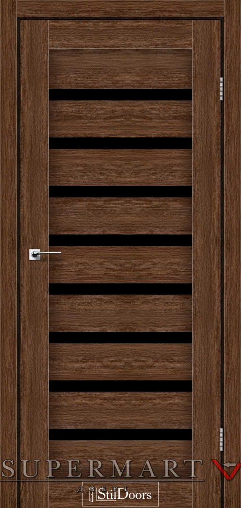 Двері StilDoors Vena клен французький скло чорне